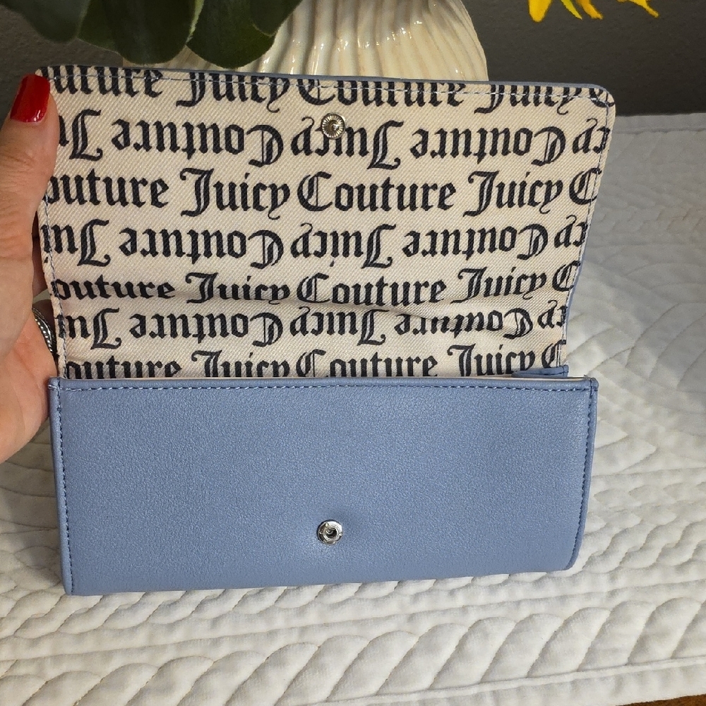 Juicy Couture Light Blue Studded Wallet- NWOT - Picture 3 of 7